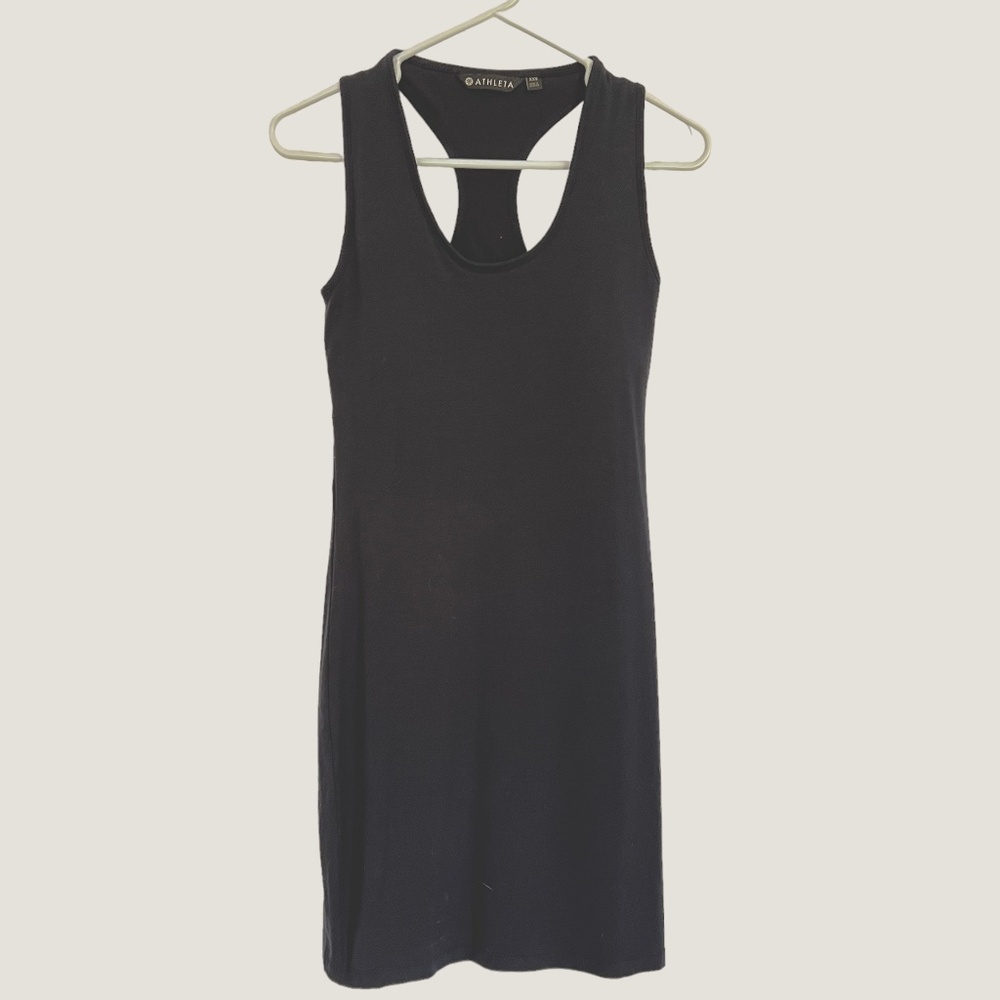 ATHLETA Activewear Dress Size XXS Built-In Bra Racer Back Navy Blue #291731-00